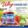 Biotin Gummies 10000mcg for Hair, Skin & Nails